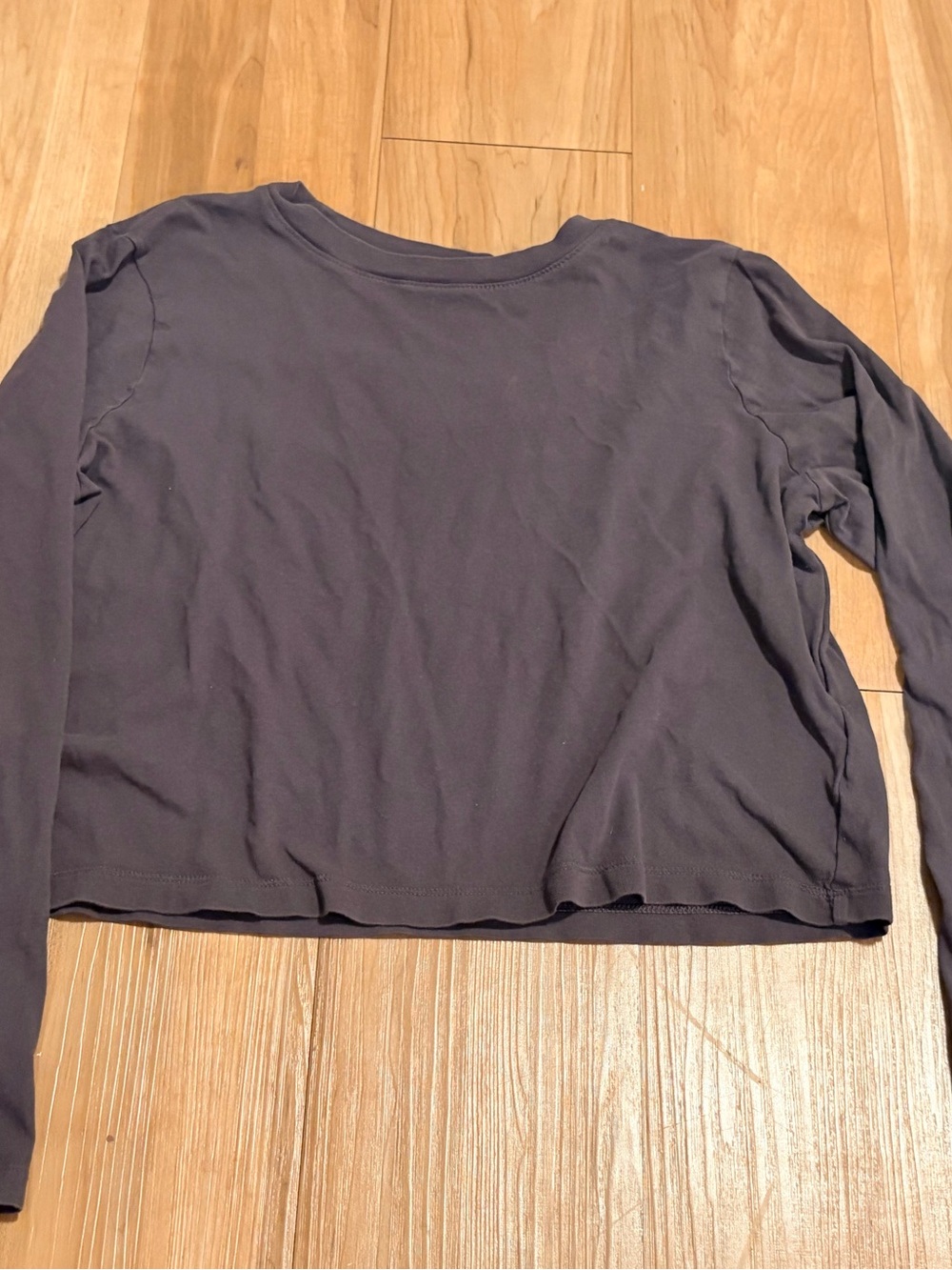 Madewell Women's Long-Sleeve Crew Neck Top - Charcoal
